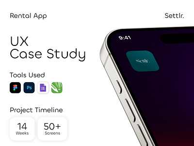 Settlr - All-in-One Rental App | UX Case Study | UI/UX app app ui case study design experience graphic design interface mobile app product design ui uiux user experience user interface ux