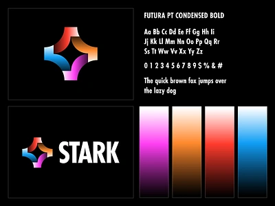 Stark Logo Design (Unused for Sale) ai bold brand identity branding business classic colors crypto for sale unused buy freelance gradient mihai dolganiuc design modern premium star strong tech timeless typography web3