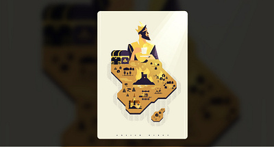 A Cup of Tea? 2d board game flat ill illustration map vector