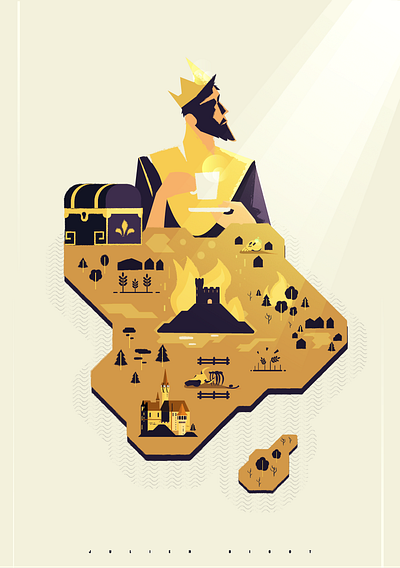 A Cup of Tea? 2d board game flat ill illustration map vector