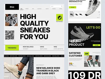 Sneakers E-Commerce Website 3d animation branding ecommerce foot wear graphic design logo motion graphics shoe sneaker store ui