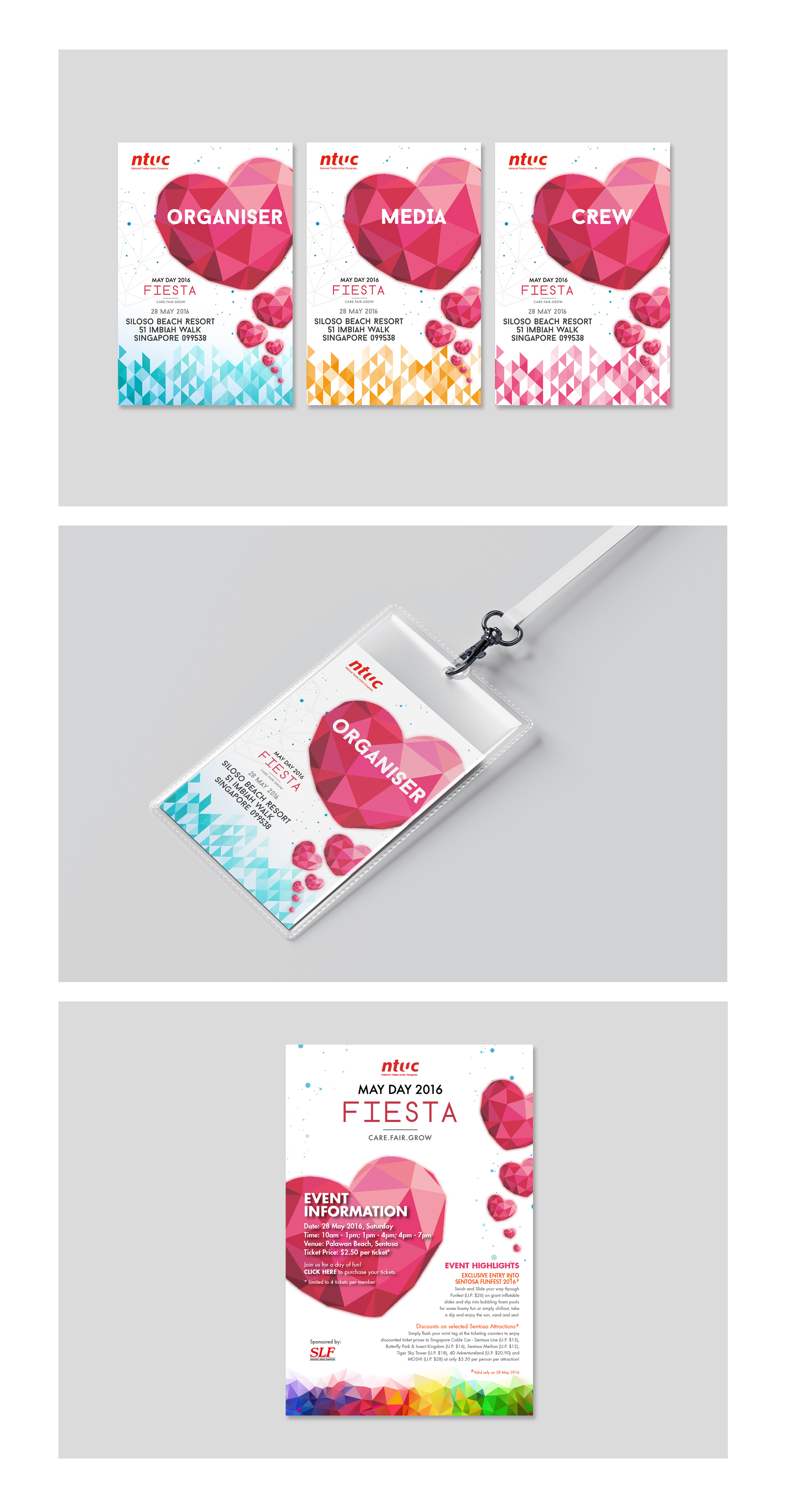 Labour Day 2016 Event Collaterals (Credential Cards & Emailer) branding credential cards design event graphic design