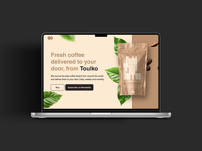 Toulko - Coffee Delivery E-commerce Website (Concept) branding coffe shop company profile concept ecommerce ecommerce website lending page ui ux website website development website redesign website ui