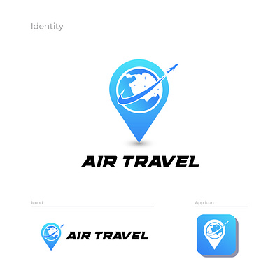 brand modern air travel logo design emblem design