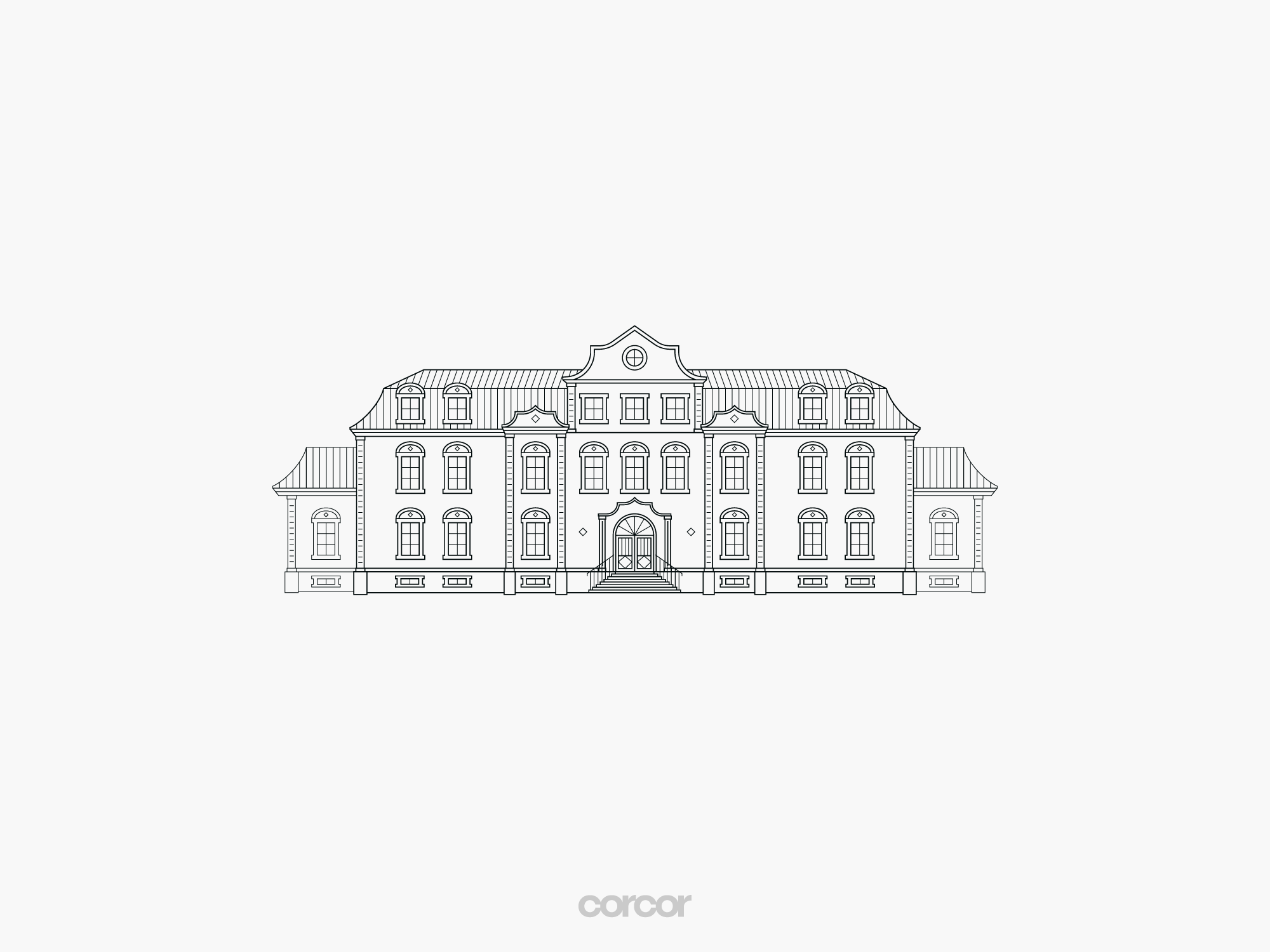 Vienna Hotel Logo Redesign architect architecture austria blueprint branding building drawing building logo drawing facade graphic design hotel logo house logo logo logo design mansion mansion logo residence tourism logo vienna villa
