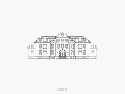 Vienna Hotel Logo Redesign architect architecture austria blueprint branding building drawing building logo drawing facade graphic design hotel logo house logo logo logo design mansion mansion logo residence tourism logo vienna villa