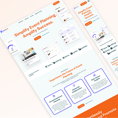 PlanPal: Bright & Fun Landing Page for an Event Planning SaaS web design