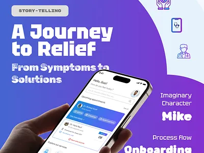Health-Tech Mobile App Story-Telling app app design design health health tech health tech app design healthcare app mobile productdesign tech telemedicine telemedicine app ui ux