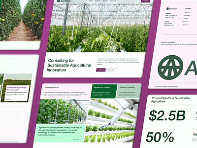 AgriTech Global Consulting Firm Concept web design