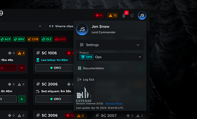 User Menu avatar dark mode dark ui figma glassmorphism log out popover product design profile select settings ui ui design user user menu ux wireframes