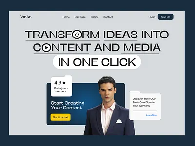 Vid Ad Website figma ui ux design web ui ux website design