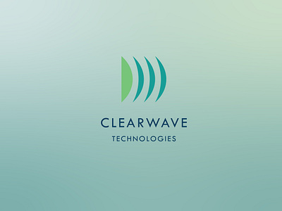 ClearWave Technologies logo branding graphic design letter logo logo logo design minimal logo tech logo