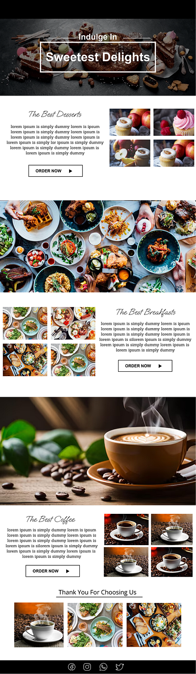 Delicious Design: A Vibrant Food Email Newsletter branding design ui ux