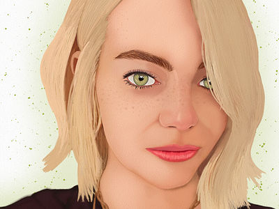 Emma Stone Portrait Fanart by Oz Galeano actress art arte design dibujo digitalart drawing emma stone fanart film illustration movie ozgaleano portrait retrato