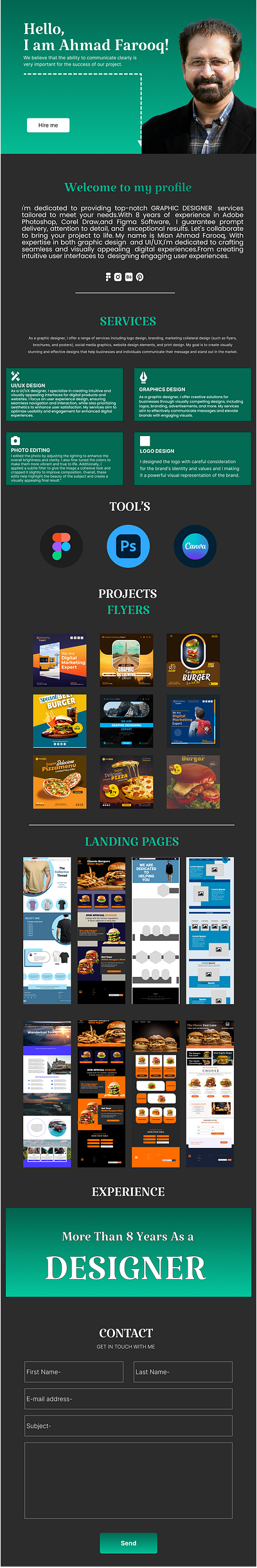 my portfolio landing page design dark theme dark theme portfolio portfolio landing page portfolio landing page design social media post design