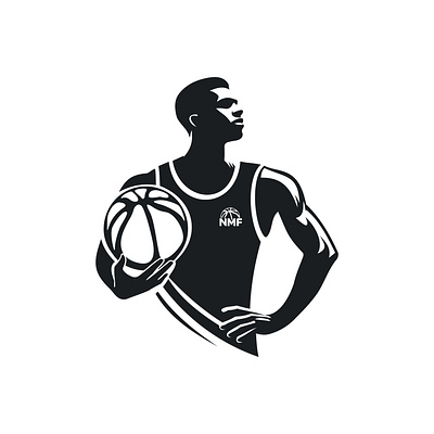 basketball league logos NMF african american basketball basketball league black football logo future graphic design jersey league logo logo logo design logo designer logodesign male minimalist nmf player team logo vector