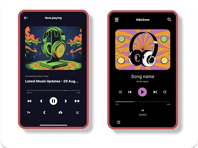 Mobile Music Player App app branding dailyui design graphic design illustration logo ui ux vector