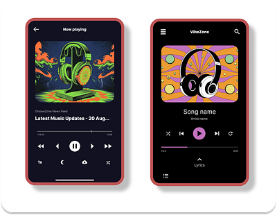 Mobile Music Player App app branding dailyui design graphic design illustration logo ui ux vector