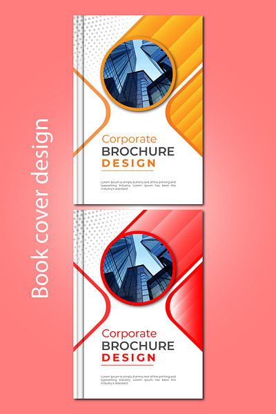 Corporate annul book cover design template booklet