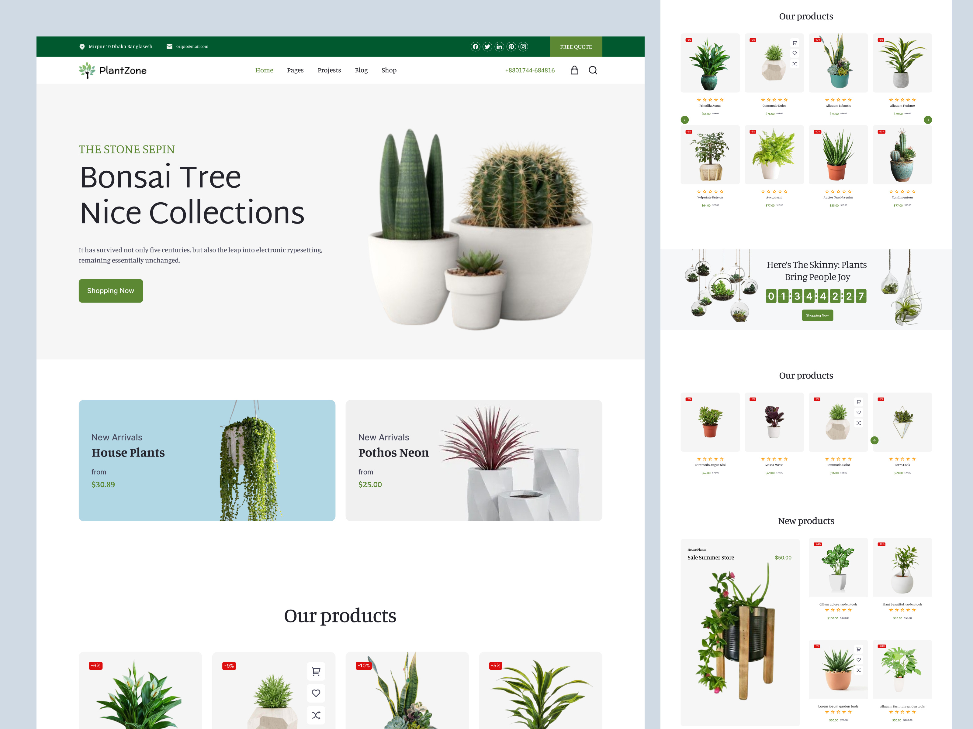 Plant Shop Landing Page garden services website garden website hero house plant shop website landing page pixelnaiem plant plant e commerce website plant landing page plant selling website plant shop landing page plant website plant website design planting tree selling website ui ui design ux web design website