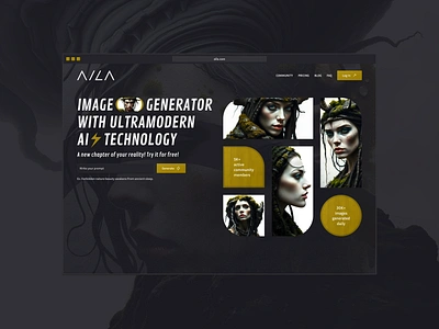 AI Image Generator ai ai art ai image generator art artificial intelligence case study digital art generative generative art generator generator website image image generation image generator image generator website landing page ui design uiux web design website