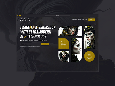 AI Image Generator ai ai art ai image generator art artificial intelligence case study digital art generative generative art generator generator website image image generation image generator image generator website landing page ui design uiux web design website