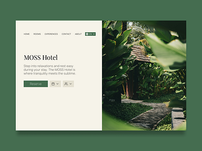 Moss Hotel- Web Design/UI Practice design desktop figma hospitality hotel ui ux web design