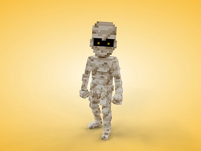 Voxel Mummy Character - 3D Lowpoly Fantasy Model 3d 3d model ancient character creature egyptian fantasy game art game asset humanoid lowpoly magicavoxel mummy voxedit voxel art