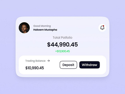 Wallet Dashboard mobileui ui