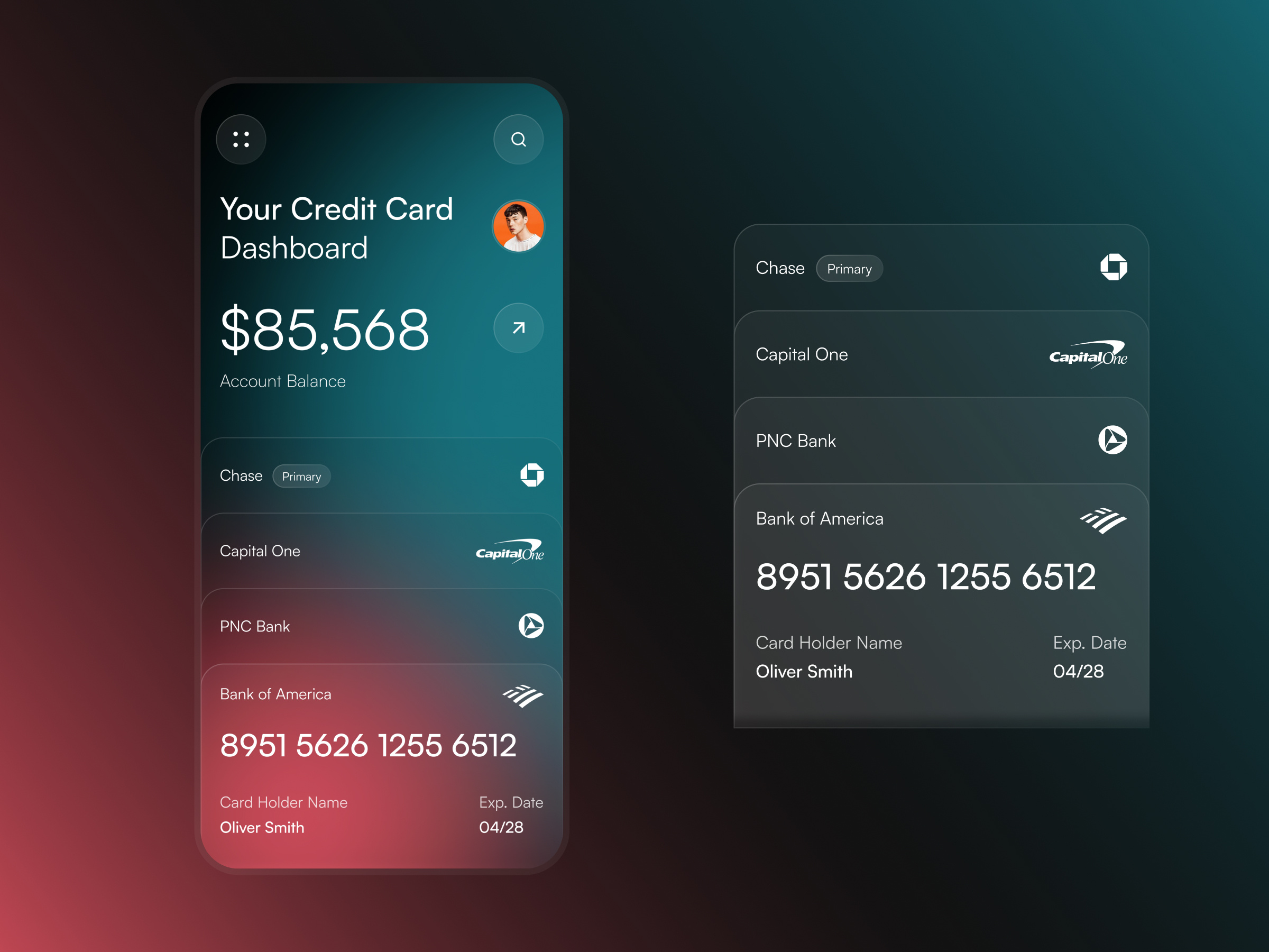 Credit Card Mobile App by Ajendra Sutariya on Dribbble