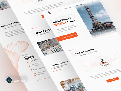 Al-Lord Group Website Design building company construction home home page inspire mobile oil page pages responsive services shot ui user web website