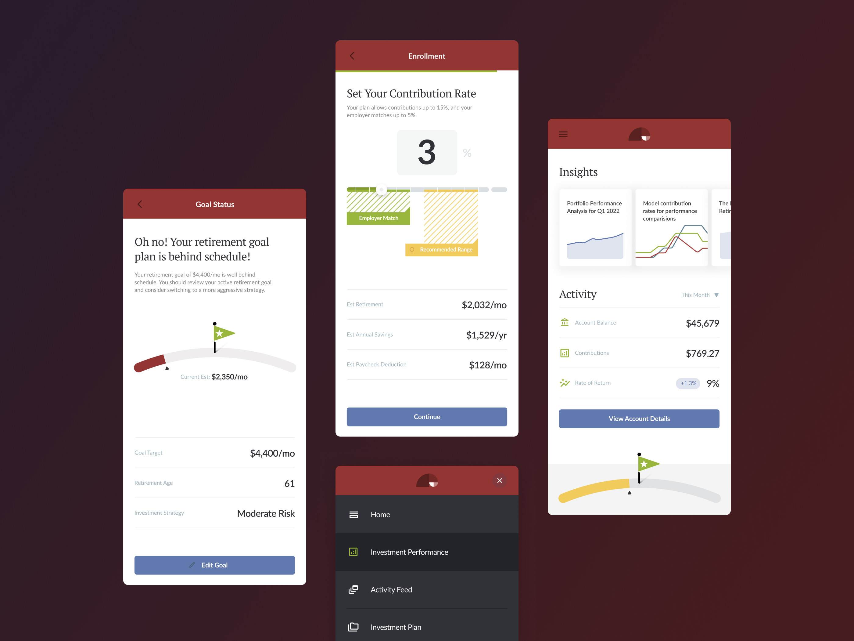 Mobile Retirement Planning & Goal Management