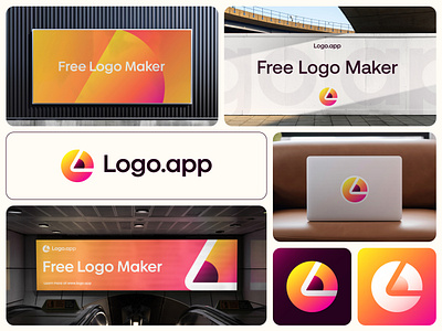 Logo.app and branding ai app app icon automation branding clever crayon design generator gradient icon l logo logo maker mark modern negative space pencil smart sticker