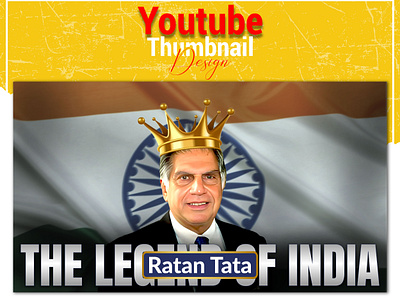 The Legend of India " Ratan Tata " YouTube thumbnail Design. thumbnail thumbnaildesigner thumbnailsdesign