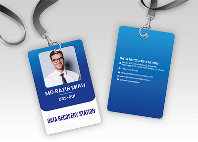 BUSINESS CARD & ID CARD DESIGN branding business card data recovery data recovery station drs employee card graphic design id card logo visiting card