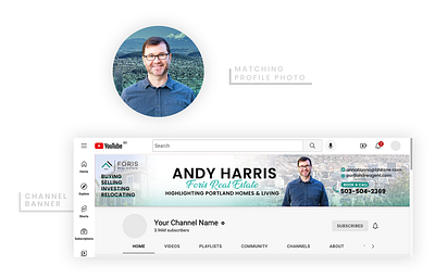 Youtube Channel Banner and Profile Photo Design banner channel banner social media banner youtube banner youtube profile photo