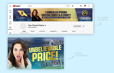 Real Estate Youtube Channel Banner and Thumbnail Design logo design for youtube