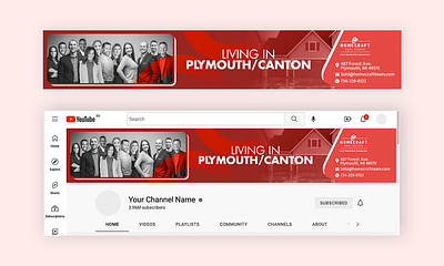 Living in Plymouth Canton Youtube Channel Banner made at Fiverr banner channel banner graphics real estate real estate designer realtor realtor banner social media banner youtube banner