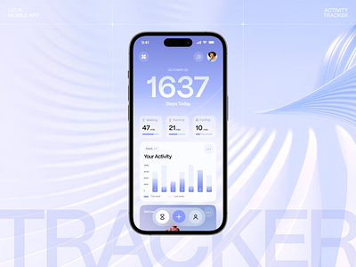 Activity Tracker Mobile App activity app health app lifestyle management app mobile mobile app tracker tracking app ui ui ux ux