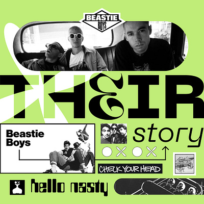 THE BEASTIE BOYS STORY VISUAL graphic design poster design social media design story typography