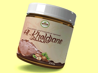 Label design for Al-Kholdjane chocolate spread app design branding conception design ecommerce graphic design identity illustrator label design logo packaging design photoshop product design ui web design