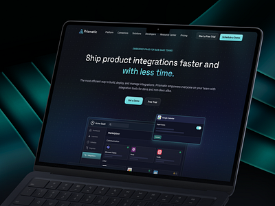 Prismatic - Web Design branding dark mode graphic design illustration illustration design landing page pricing page rebrand saas tech ui uiux ux web web design