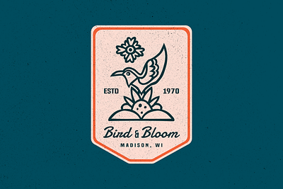 Bird & Bloom adobe badge badge design branding design graphic design illustration illustrator logo nature outdoors retro vintage