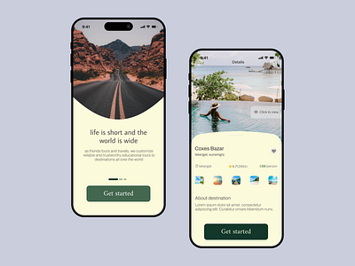 TRAVEL APP application ui user interface