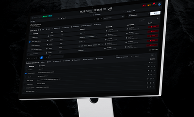 Commands UI commands dark mode dark ui data figma grid product design row saas software status table ui ui design ux wireframe