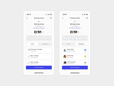 Challenge details detail habit tracker mobile app mobile design product design ui ux