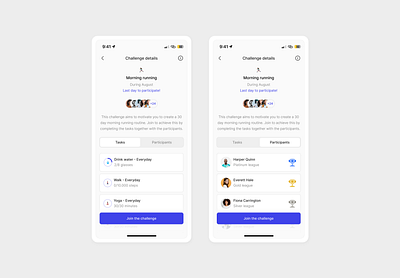 Challenge details detail habit tracker mobile app mobile design product design ui ux