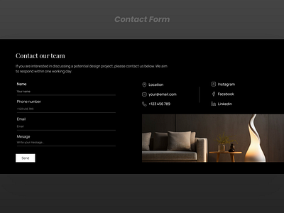 Contact Form graphic design ui visual design web design