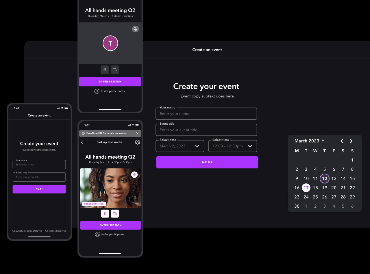 Dolby – Live Events App ai imagery app app design creative direction design direction generative ai imagery live events mobile mobile app product design streaming streaming app uiux visual design web app