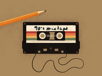 Mixtape 1990s 90s canadian artist cassette graphic design illustration music pop music retro vintage yeg